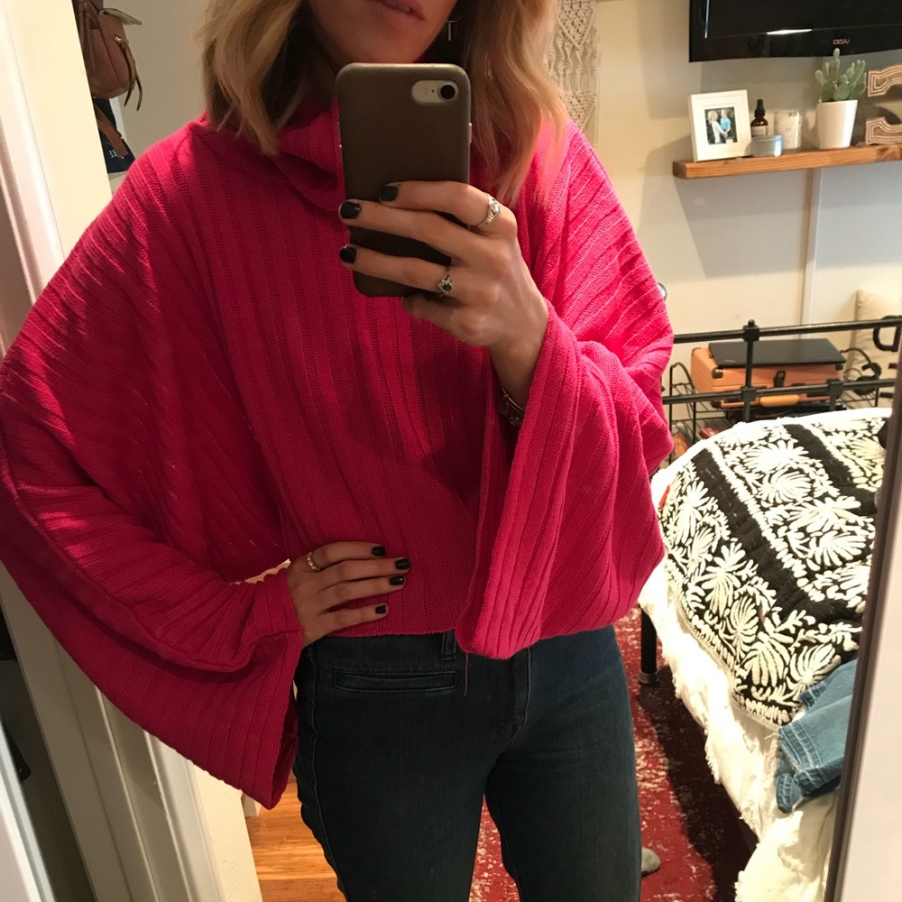 Magenta Cropped Sweater